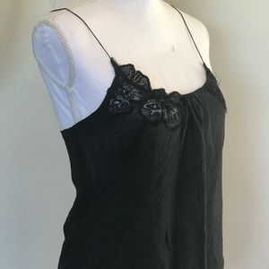 Gat Rimon Paris women’s black silk tank top size 1